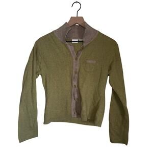 FORK Women’s Beige Crewneck Lambswool Blend Sweater M